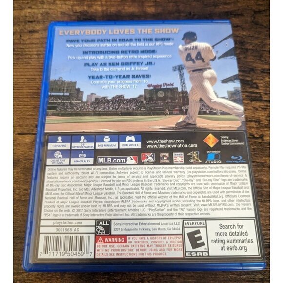 MLB 17 the Show Ken Griffey Jr Sony PlayStation 4 2017 PS4 TESTED - Picture 2 of 4